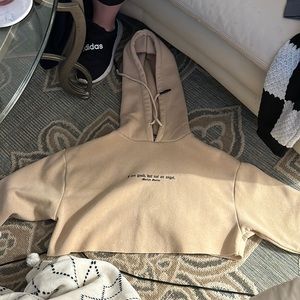 Tan cropped hoodie
